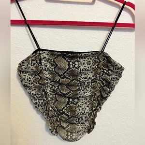 Snake print top